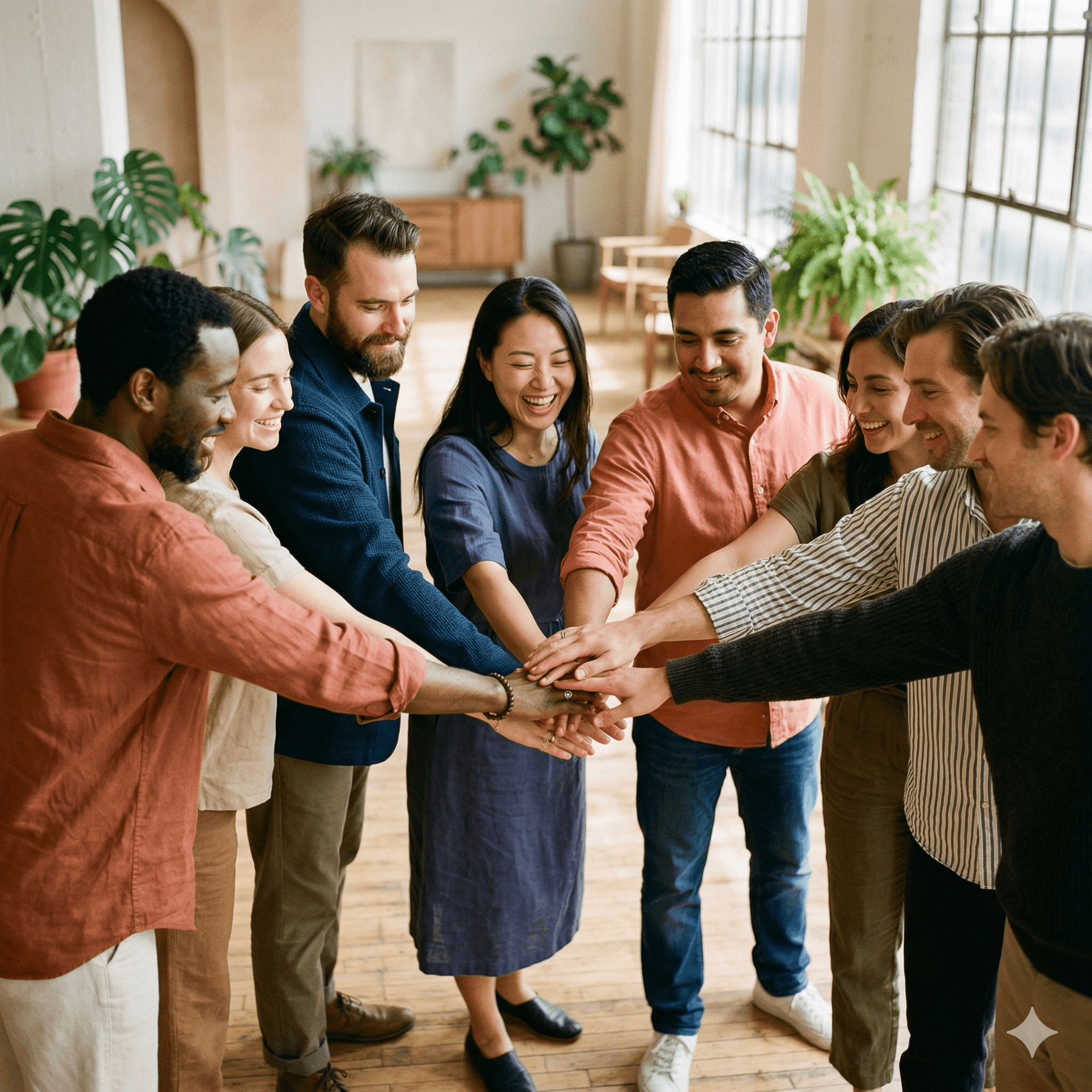 Taller vivencial Grupo Océano — personas conectando en experiencia grupal